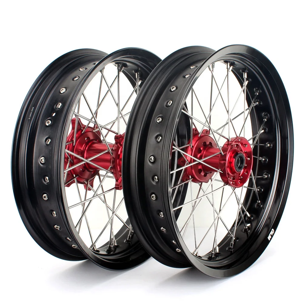 Dirt Bikes 17 Inch Alloy Supermoto Spoke Wheels TARAZON