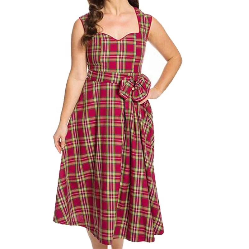 tartan prom dress