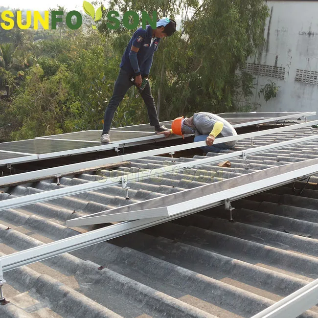 Sunrack Asbestos Roof Solar Mounting System With Stud Bolts
