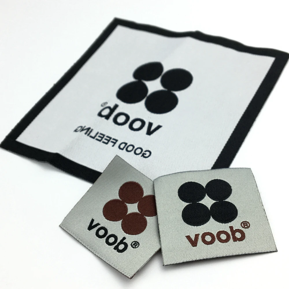 custom woven label/tag/customized clothing embroidered logo