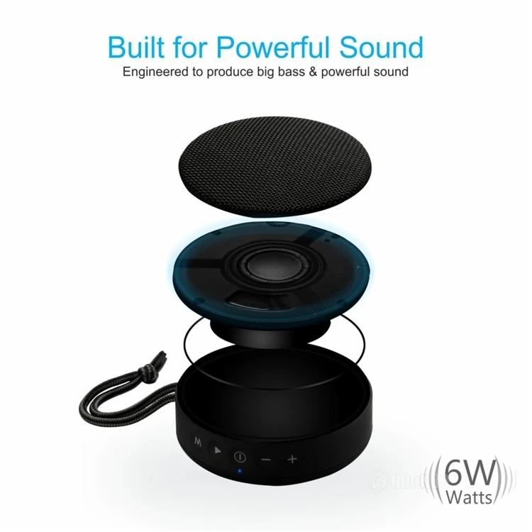 
 Мини портативный открытый стерео умный круглый тканевый беспроводной динамик  