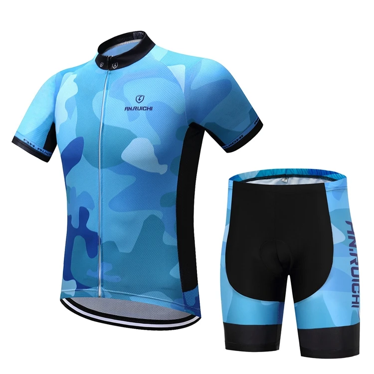 Summer Cool Cycling Jersey Breathable Quick Dry Clothing Sky Blue Teams Jerseys 