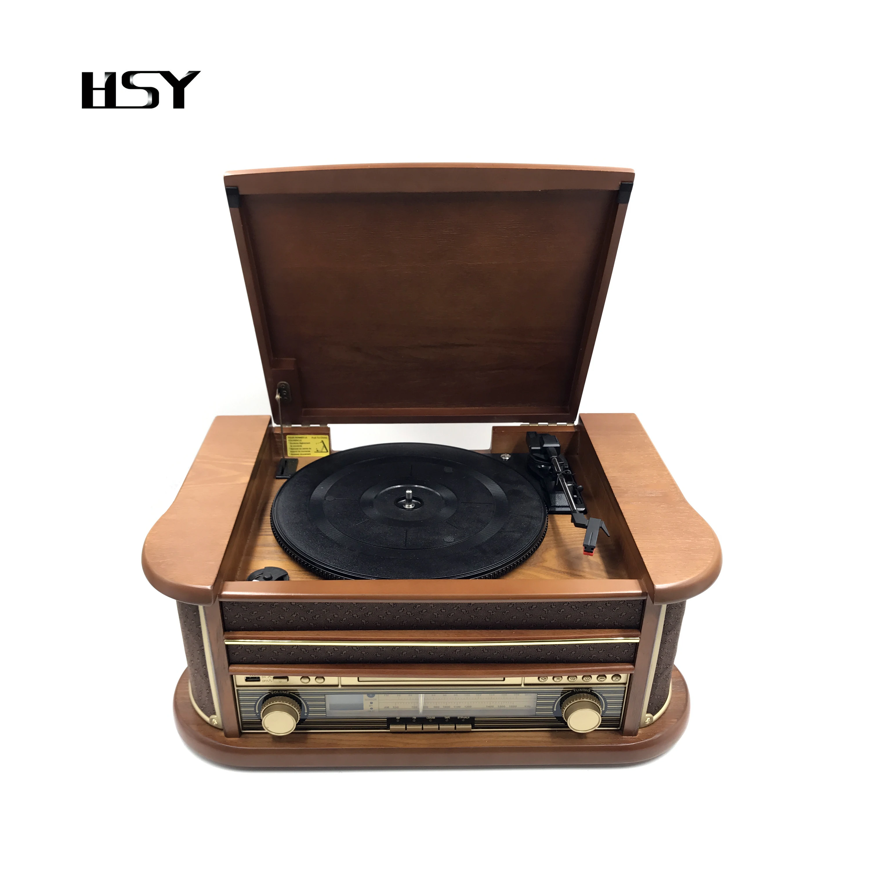 Nostalgic Turntable CD USB MP3  Cassette Player DAB Radio