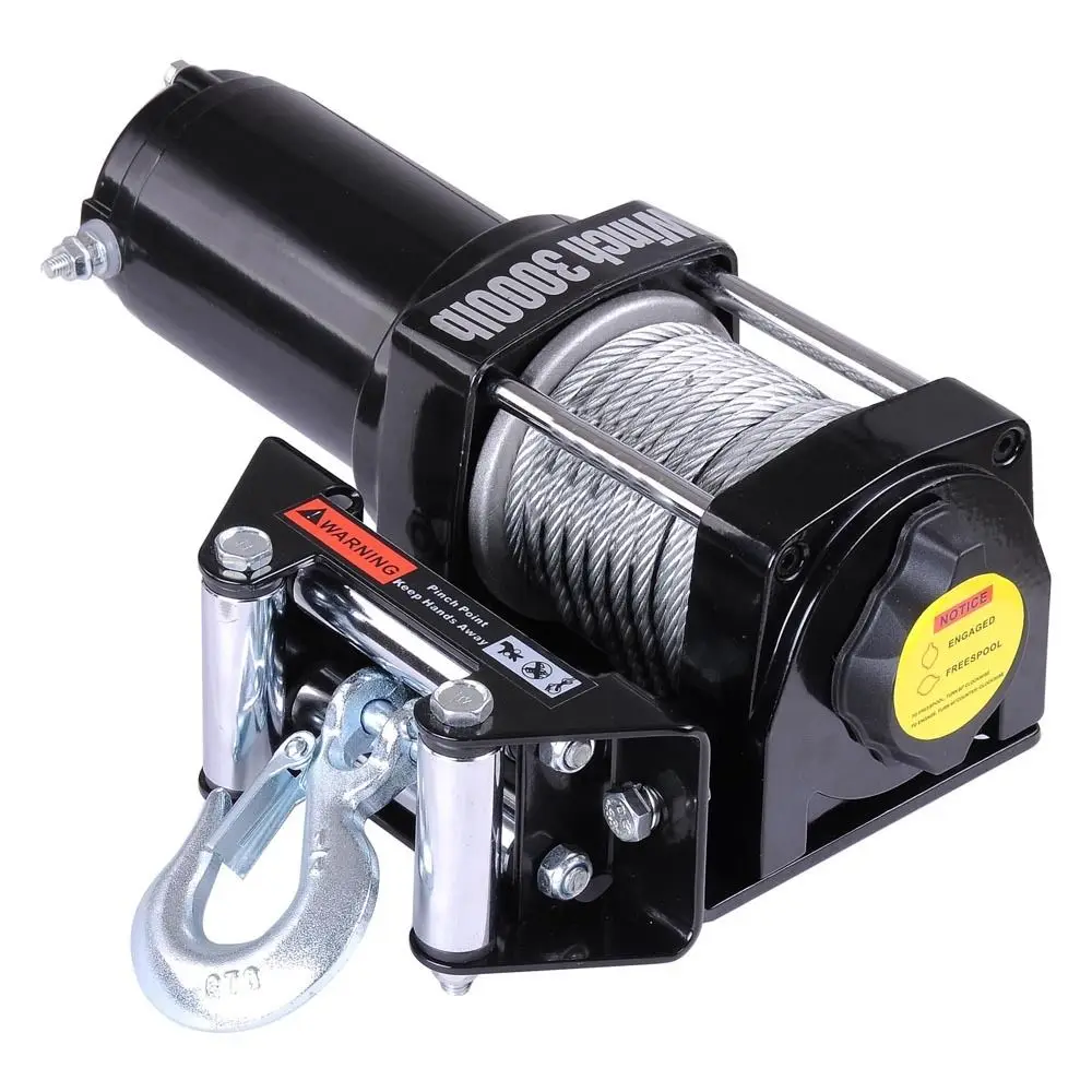 3000lbs electric winch 12/24v small winch