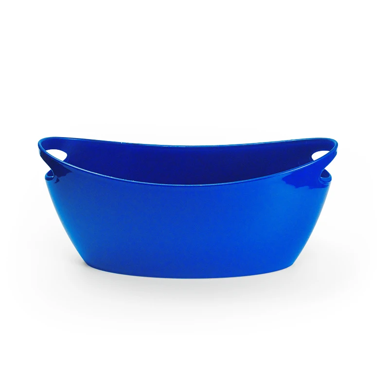 customized brand oval beer clear plastic boat shape ice bucket