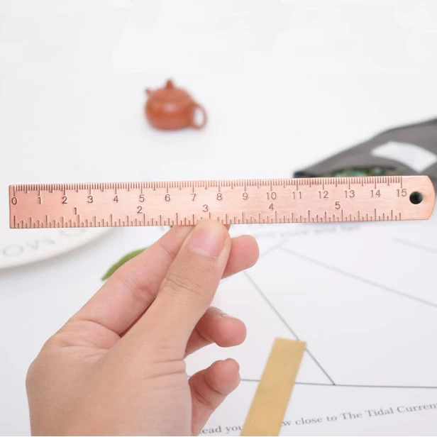 Mini Rose Gold 15cm Brass Metal Ruler Staight Measuring Ruler In Inch Cm Buy 15cm Scale Ruler Metal Ruler Brass Ruler Product On Alibaba Com
