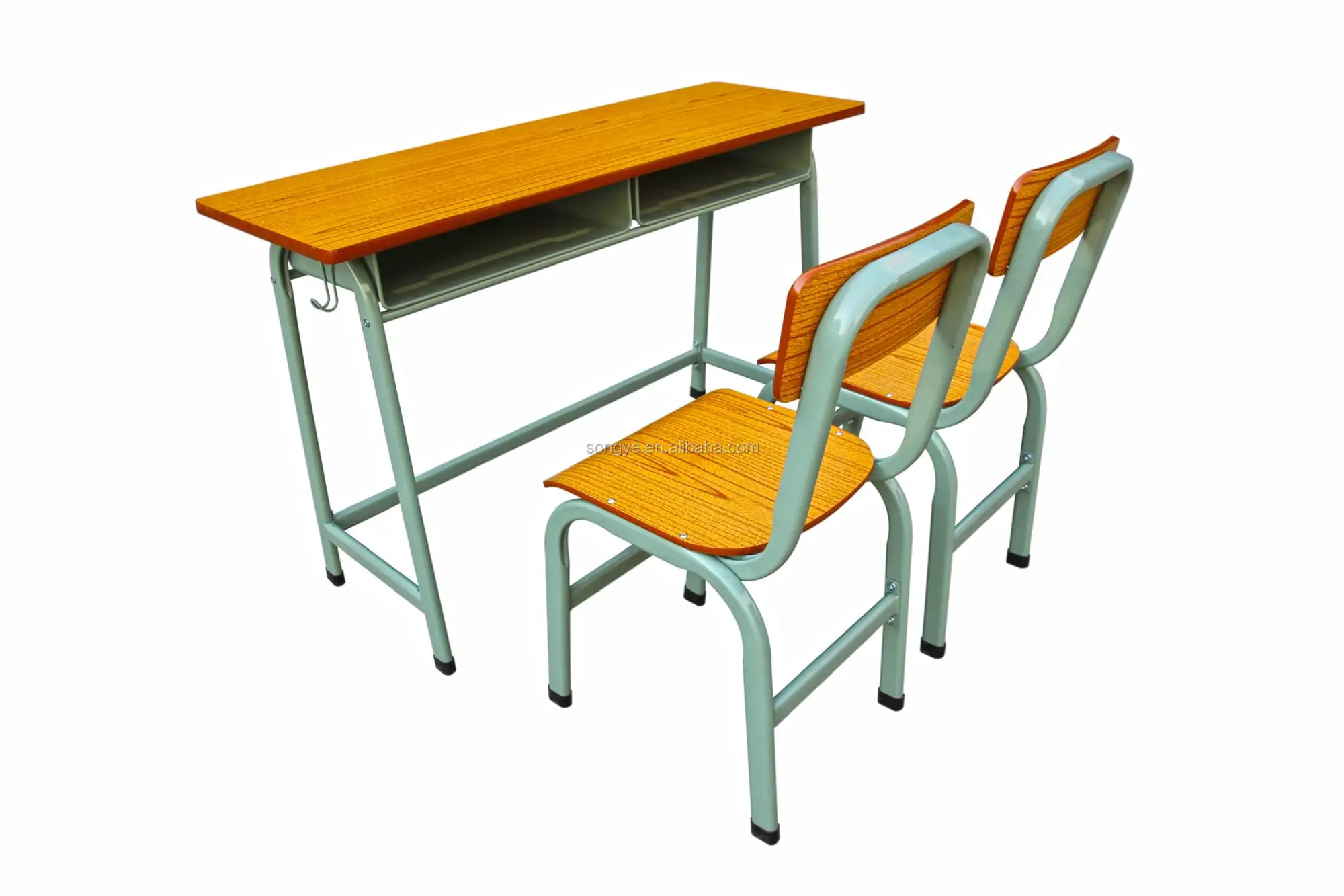 Прочный складной студенческий стол и стул школьный с двумя