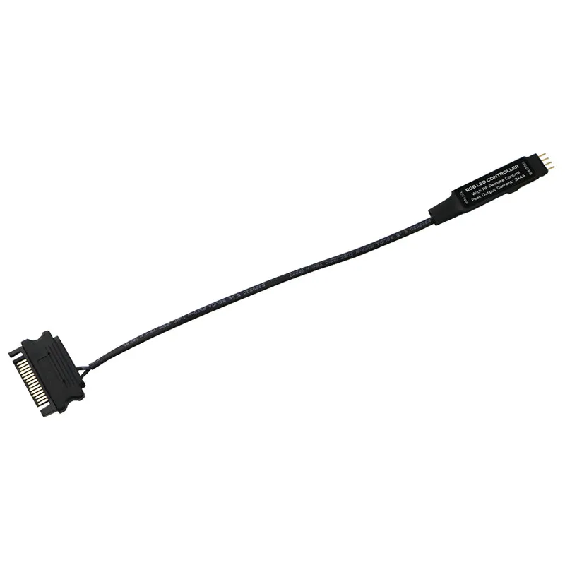 Контроллер SATA RGB, 12 В постоянного тока, 17 клавиш, миниатюрный Радиочастотный пульт дистанционного управления, беспроводной контроллер для ПК, корпуса компьютера, 5050 дюйма, 3 * 4A sata, Светодиодная лента, освещение