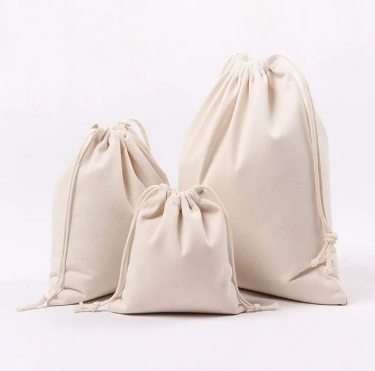 Custom Cheap Plain Small Soft Cloth Cotton Calico Bags