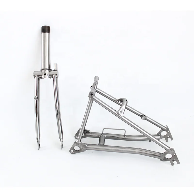 Titanium Front Fork Rear Triangle Folding Bike Using