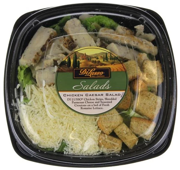 Custom Printing Fresh Chicken Caesar Salad Packaging Label Sticker