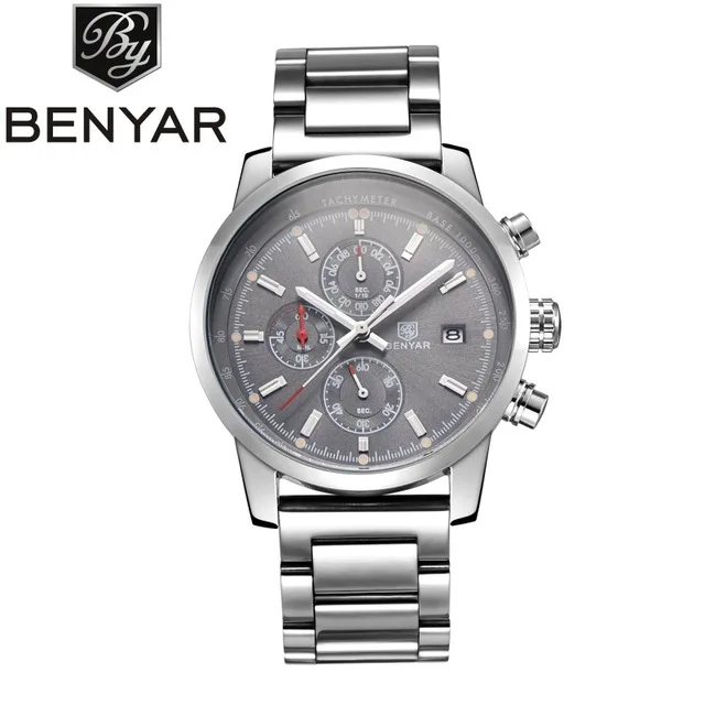 Fashion Sport Chronograph Stainless Steel Strap Suartz Brand Wrist Watch  Relogio Benyar 5102m - Buy Brand Watch,Sport Chronograph Quartz Watch,Wrist  Watch Man Product on Alibaba.com