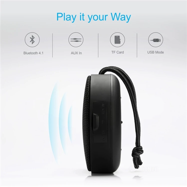 
 Мини портативный открытый стерео умный круглый тканевый беспроводной динамик  