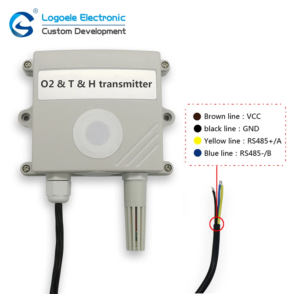 RS485 цифровой контроллер температуры и влажности домашний детектор газа концентрация кислорода датчик