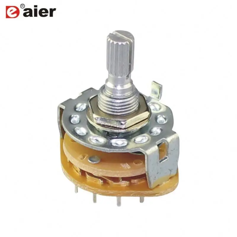 
Metal 1/2/3/4/6 Poles 2/3/4/6/12 Position Electric Rotary Switch 