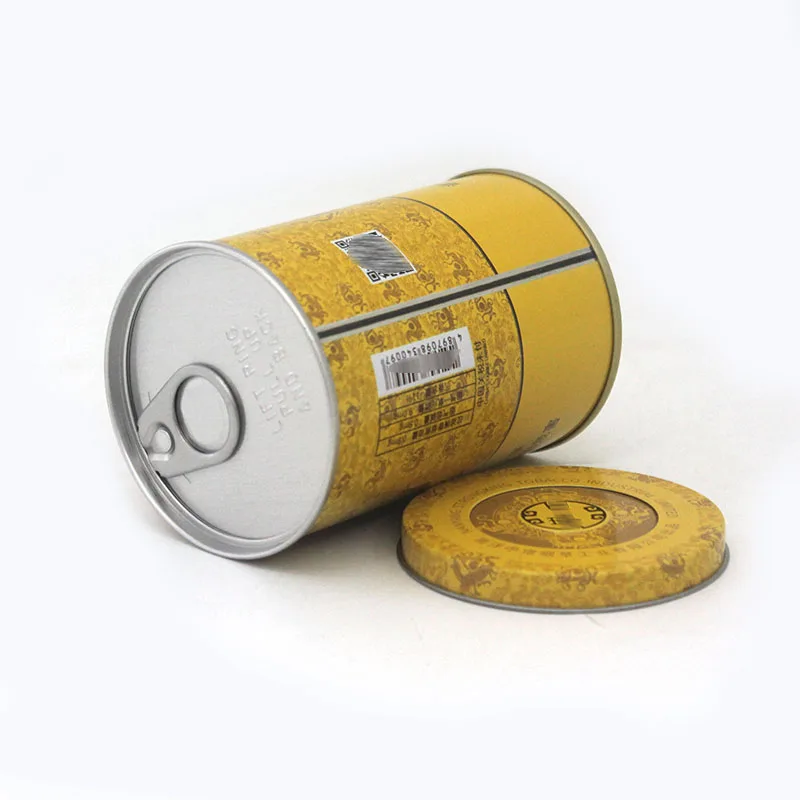 round tobacco tin Round Metal Cans Blended Cigarette Box Tobacco Tin