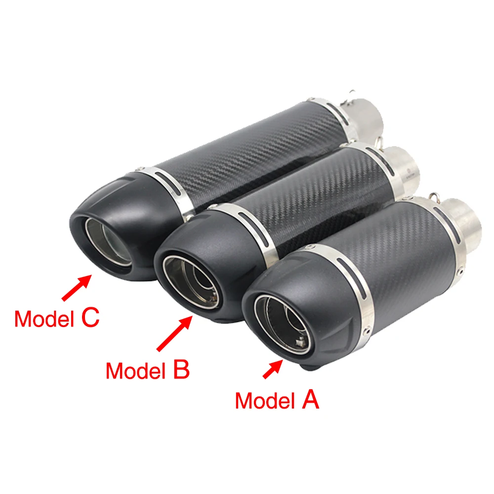 R089 D50.8 углерода волокно универсальный мотоцикл глушитель для CB500F CBR500R