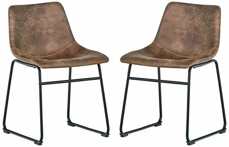 
 Современный обеденный стул с качественной обивкой из искусственной кожи и стальной поддержкой  