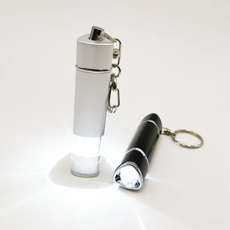 2 Ways Lighting Popular Selling Triangle Telescopic Mini LED Flashlight for Kids Key Torch