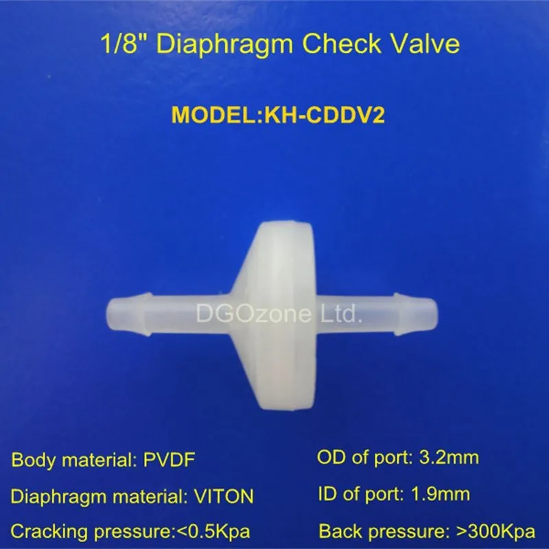 PVDF Small Plastic Check Valve Micro One Way Valve Anti-ozone Check Valves