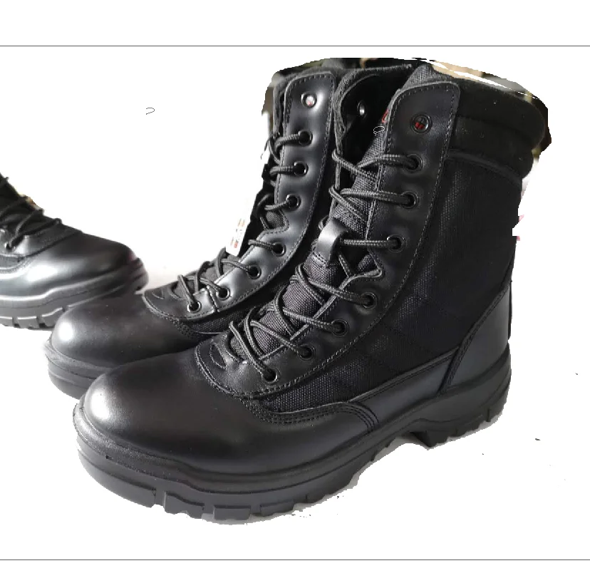 black heavy duty boots