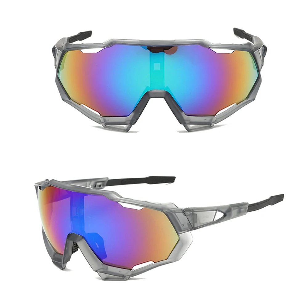 Custom Cycling Glasses Gafas Ciclismo Oversized PC UV400 Spring Hinge Outdo Sports Sunglasses