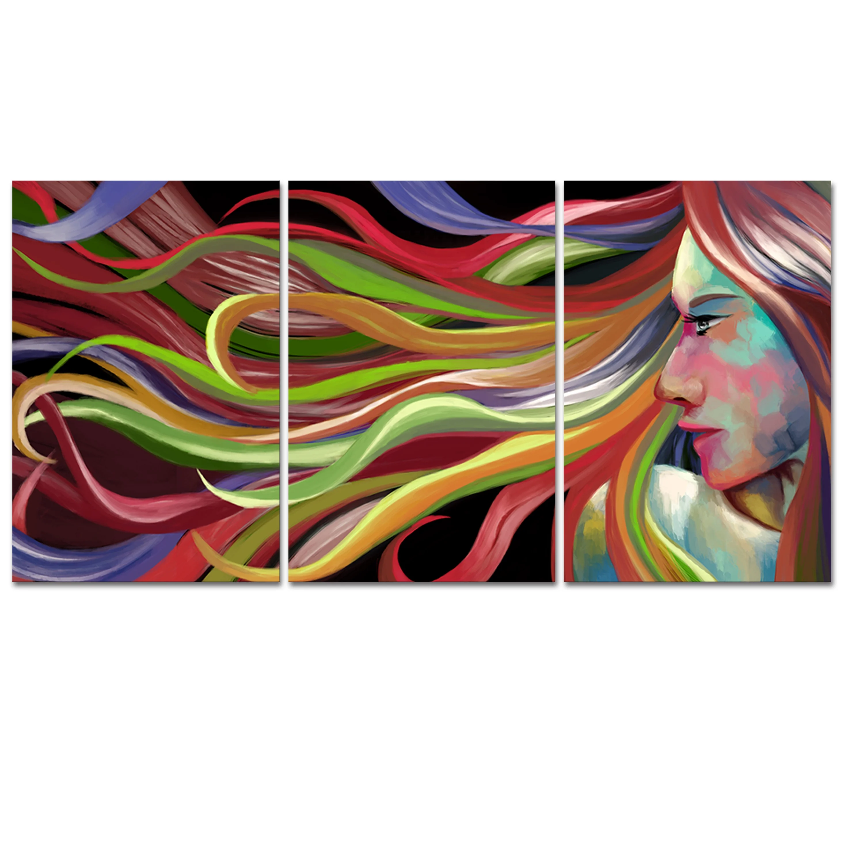 woman canvas wall art figure painting hair salon