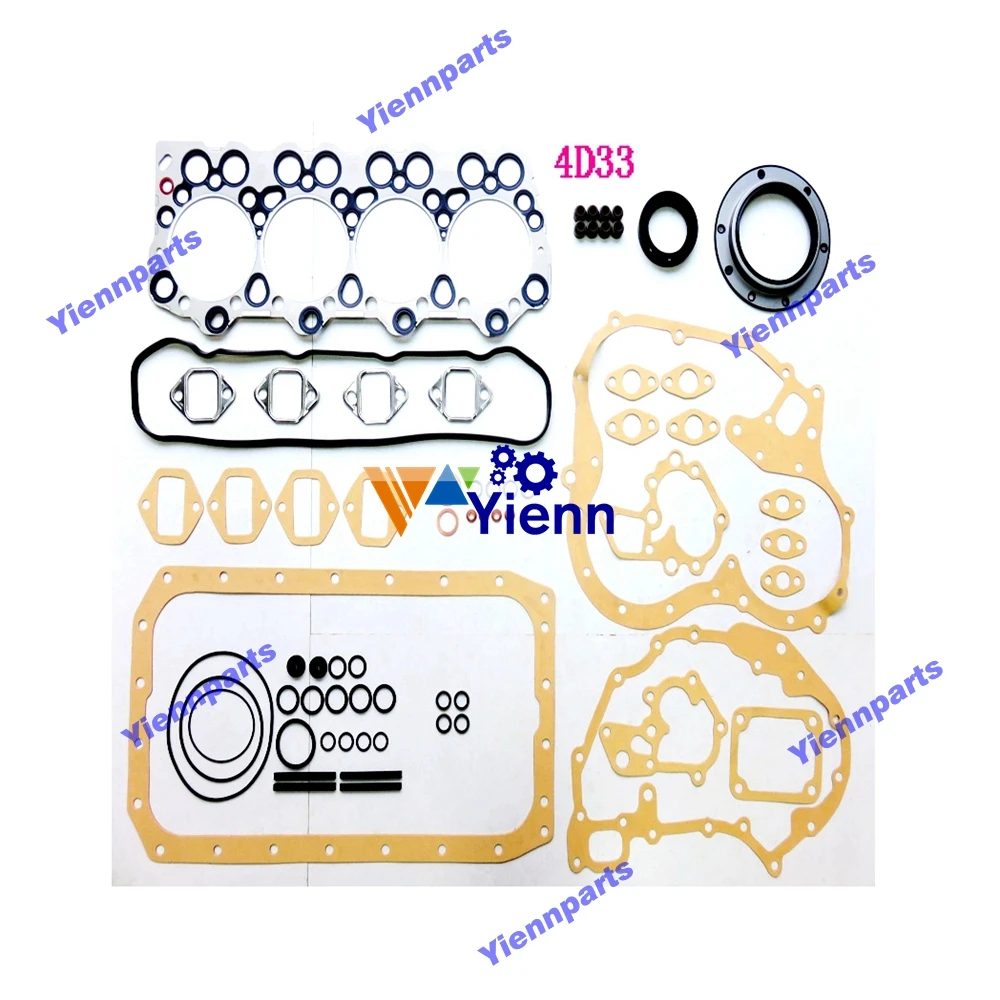 4D33 Overhaul Rebuild Kit Piston Ring Set for Mitsubishi Fit Fuso Canter FE537 FE637 FE64 Diesel Engine Repair Parts