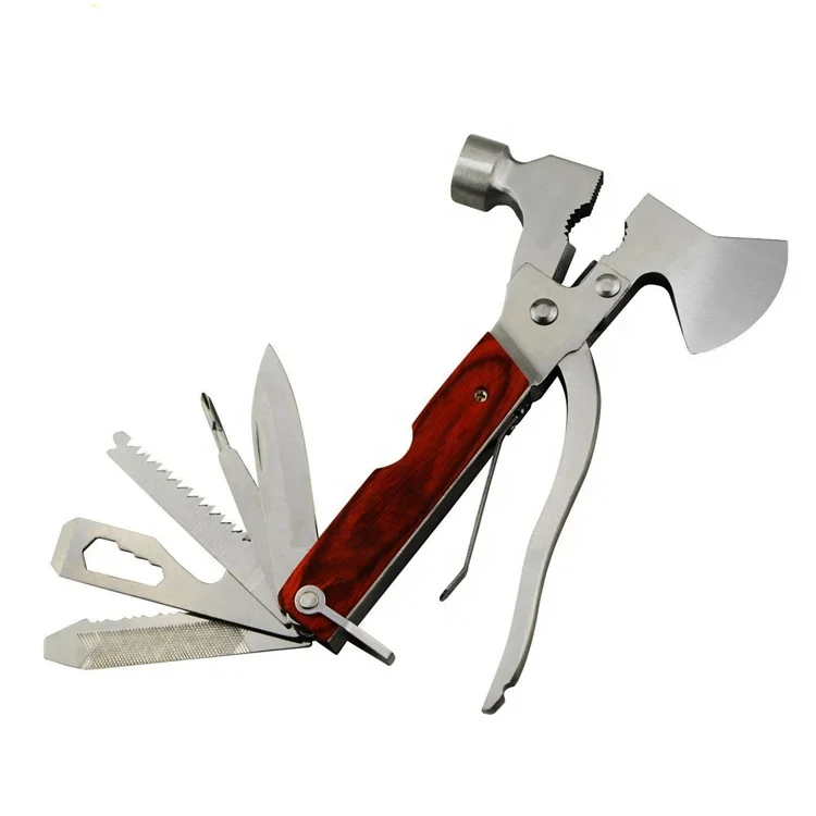 Steel Claw Hammer with Wood Handle Multi-Tool for Outdoor Survival