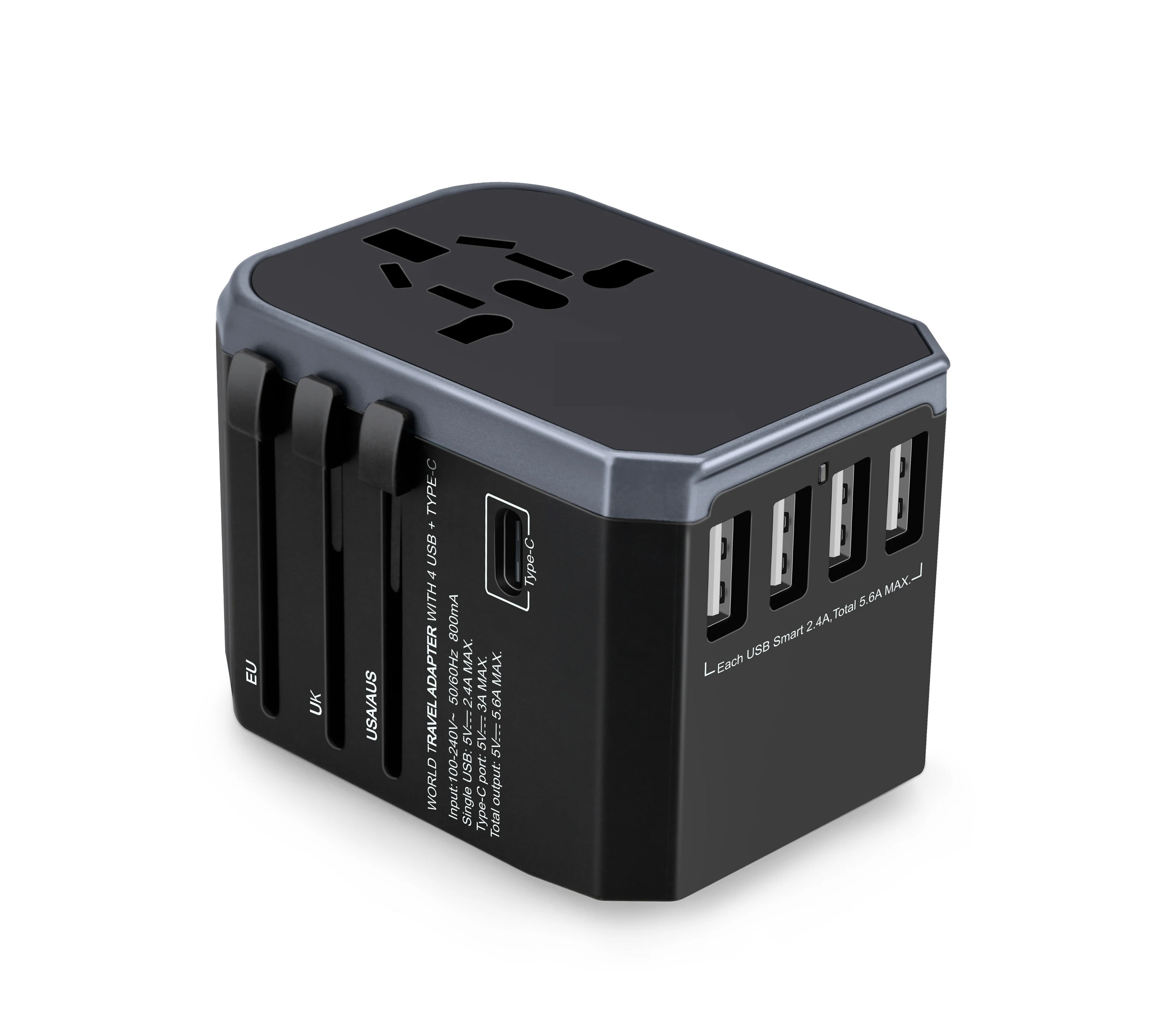 Универсальный дорожный адаптер USB зарядное устройство адаптер питания переменного тока вилка стандарта Великобритании ЕС Австралии США