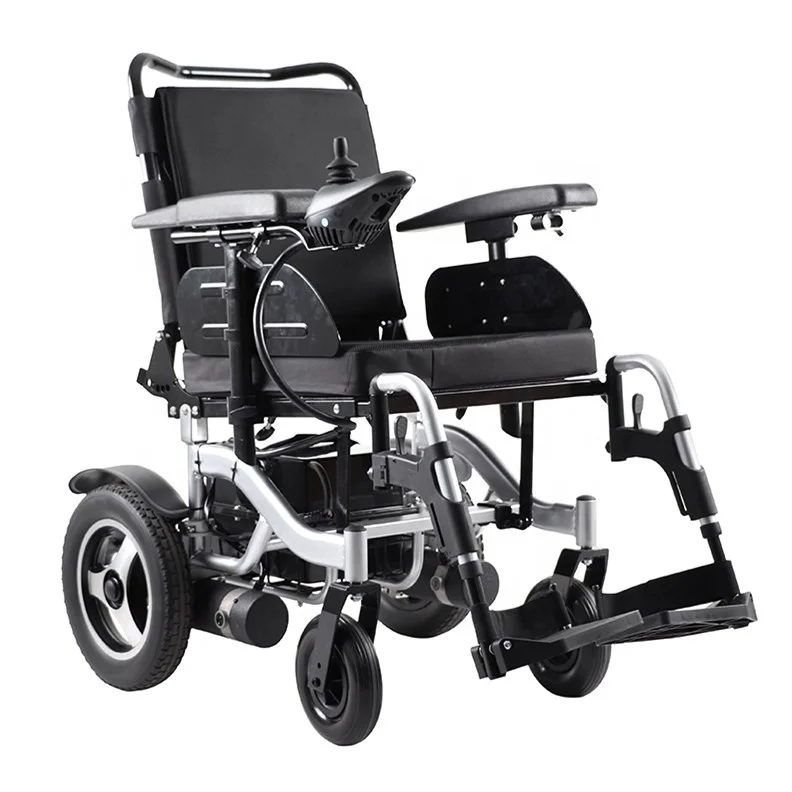 200KG strong bear loading High end electric wheelchair with steel frame reclining backrest-121080