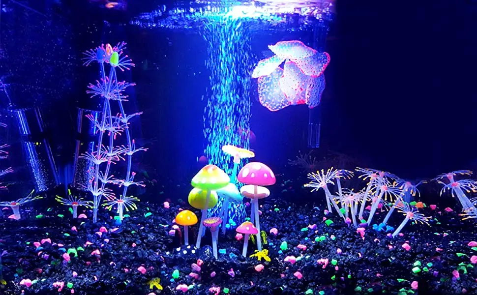 Mushroom fish tank decoration best sale