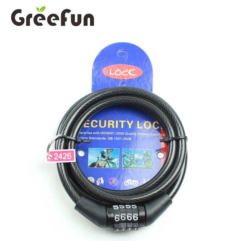 New Design High Quality 4 Digit Bicycle Chain Lock Anti Scratch Resettable High Security Four Digit Resettable Combination