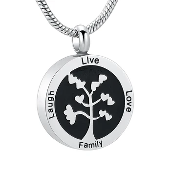 IJD10738 Family Tree of Life Cremation Memorial Urn Necklaces For Loved One Ashes Keepsake
