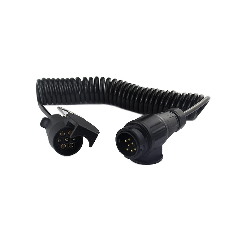 Спиральный провод кабель/гибкий пружинный кабель/весна электрический кабель/7 ядер грузовик запасные части прицепа