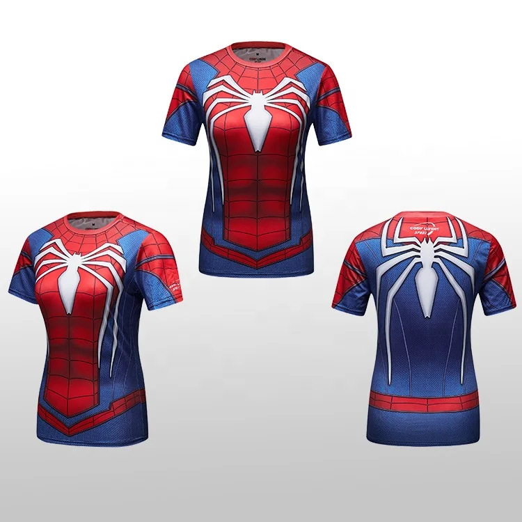 Camiseta Con Estampado 3d Para Mujer,Disfraz De Superhéroe,Spiderman,Sublimada  - Buy T Camisa,Sublimado Camisa,3d T Camisa Product on 