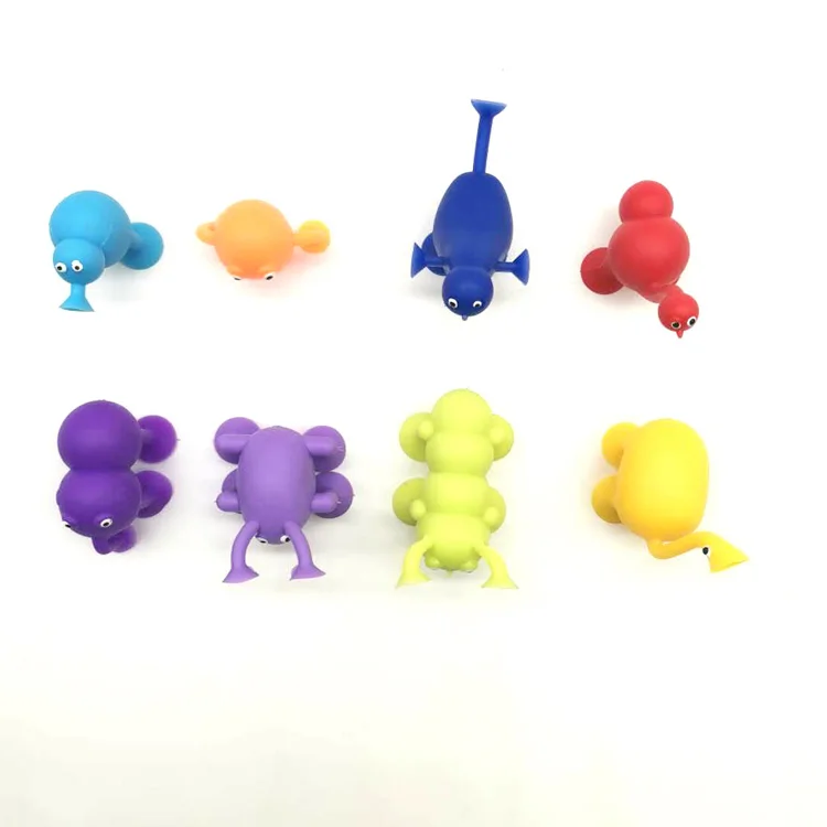 ZQX211 Silicon Sucker Other Toy Animal Promotional Small Toys for Kids Gift Set