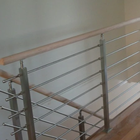 Horizontal Bar Railing With Square Posts And Wood Handrail View Horizontal Bar Railing Td Product Details From Shenzhen Tenda Hardware Co Ltd On Alibaba Com