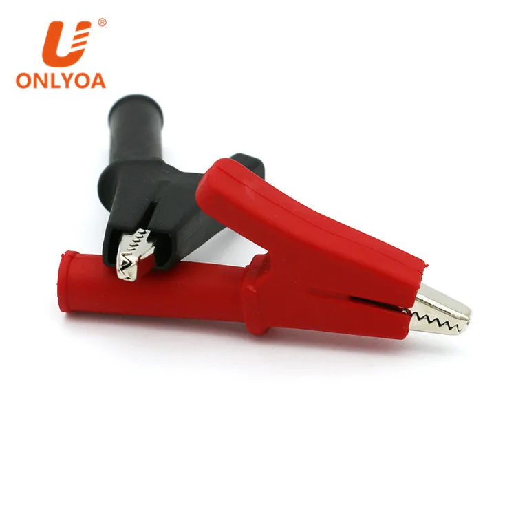 Cleqee-2 P2003 5 Color Safety Crocodile Clip Test Clips 32A 1000V Plastic Alligator Clip Suitable for 4mm Shrouded Banana Plug