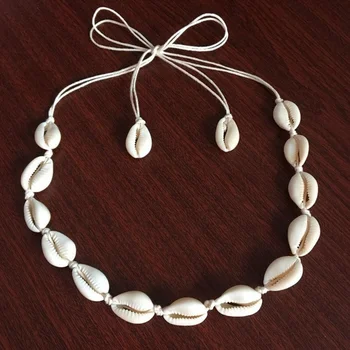 Cheap Fashion Beach Jewelry Tropical Sea Joyeria Handmade Hawaii Necklace Jewelry Adjustable Cowrie Shell Necklace
