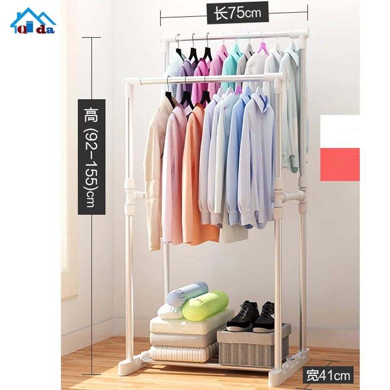 Good Sell Round Portable Double Pole Clothes Rack for Room