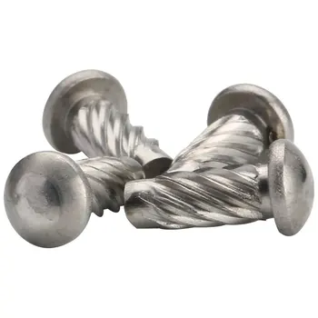 Round Head Type U Metallic Hammer Drive Screws Dog Point Stainless Steel 304 00# 0# 2# 4# 6# 7# 8# 10# 12# 14# 5/16 3/8