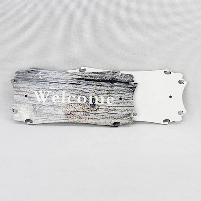 Индивидуальный Логотип сублимационный пустой дом приветствуется деревянная подвесная доска