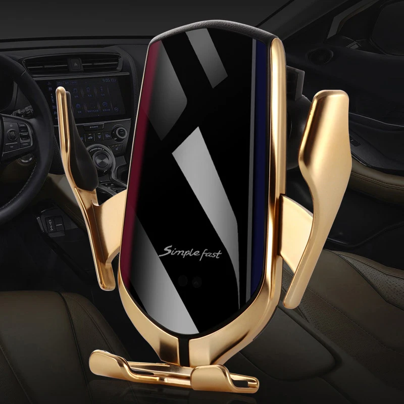 Лидер продаж, Быстрое беспроводное зарядное устройство qi 10 Вт, автомобильный держатель для телефона R2