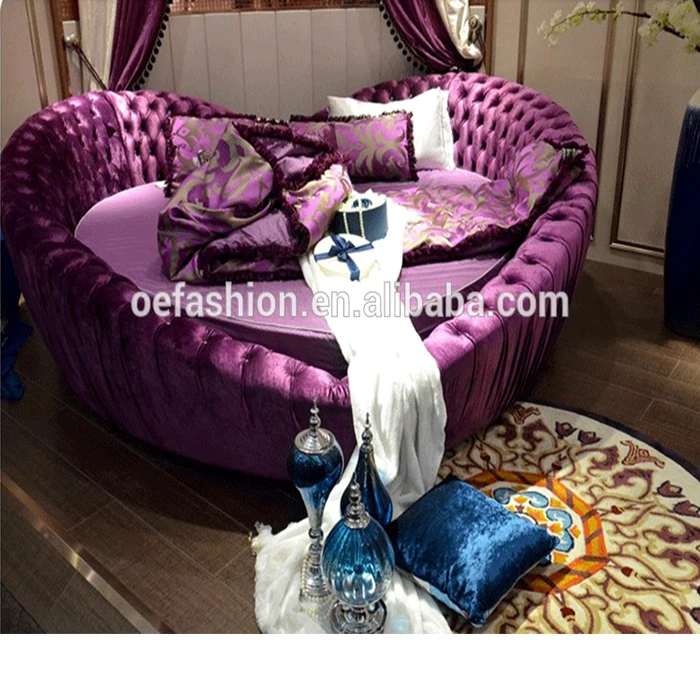 Romantic Circle Shape Wood Wedding Bed,Luxury Carving Round Bed Buy