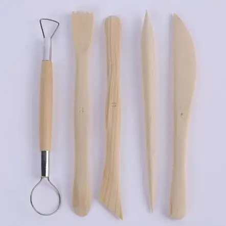 Профессиональный 5 шт. глины Скульптура инструмент с деревянной ручкой doubal сторонняя нож набор для нейл арта и ремесла Сделай