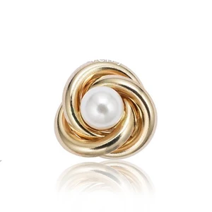 Fine Freshwater Pearl Earrings Love Knot Design Stud Earring in Silver Jewelry 2019