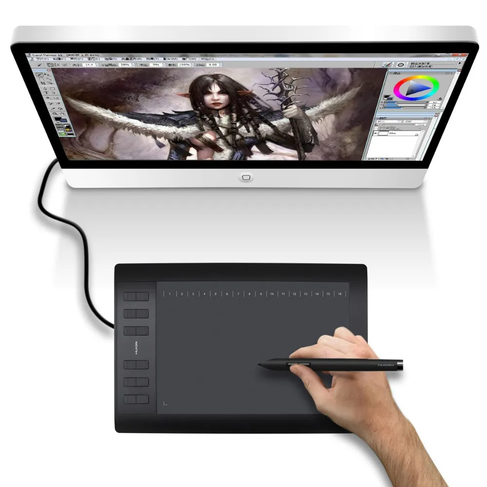 Графический планшет Huion h1060p черный