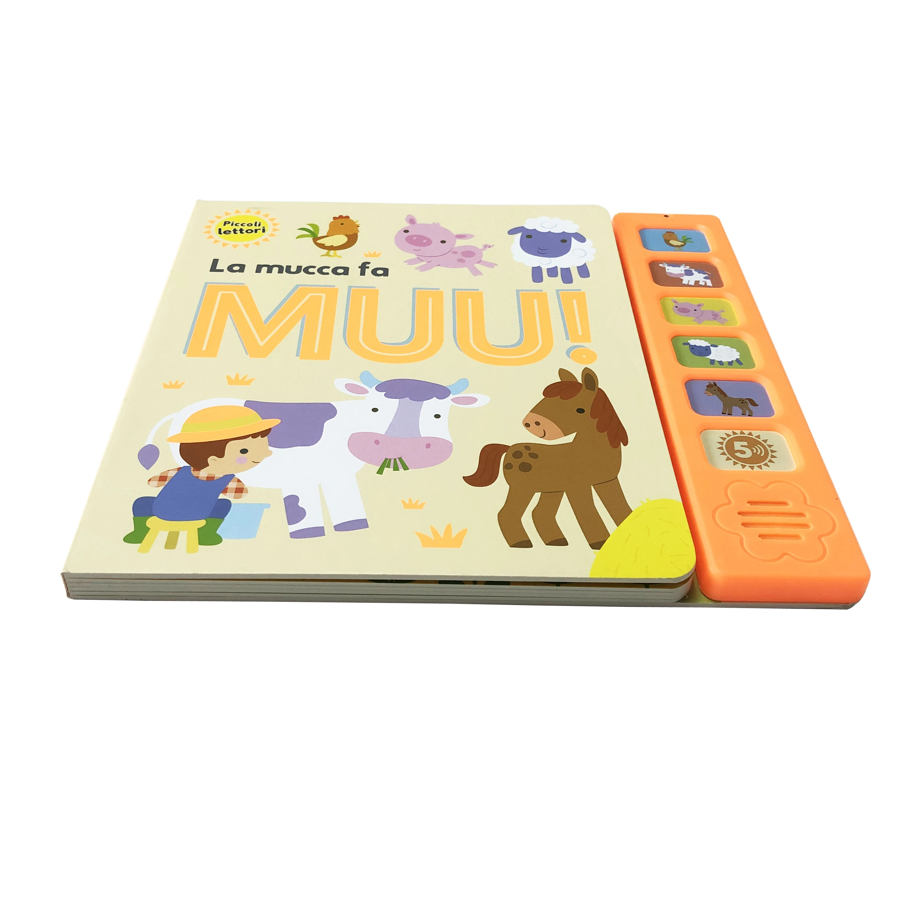 Оптовая продажа, индивидуальная детская книга со звуком животных для детей