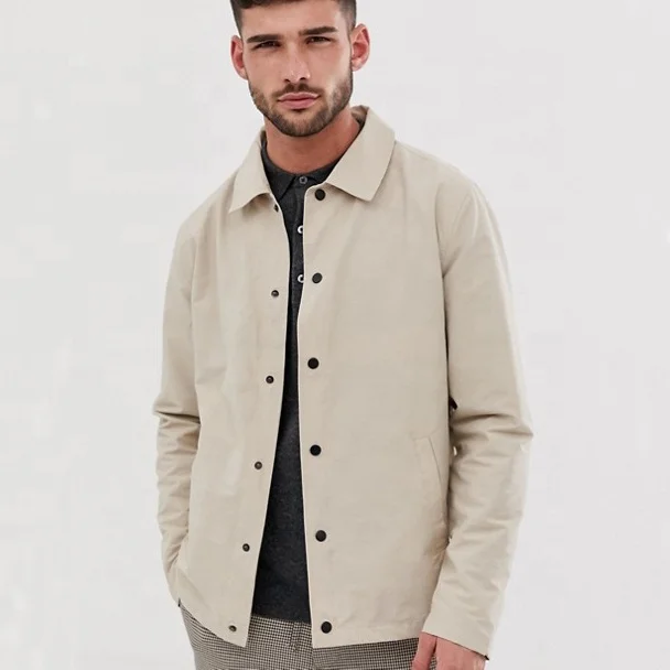 Customizable Chinese OEM Factory Plus Size Cotton Filled Thin Polyester Winter Autumn Season Plain Blouson Men's Coaches Jacket